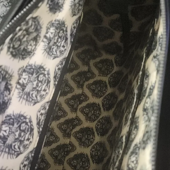 Ed Hardy Multicolor Straw-Front Tote with Skull Heart Graphic - Picture 7 of 7